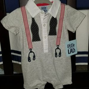 4th of July Baby Boy Patriotic Romper